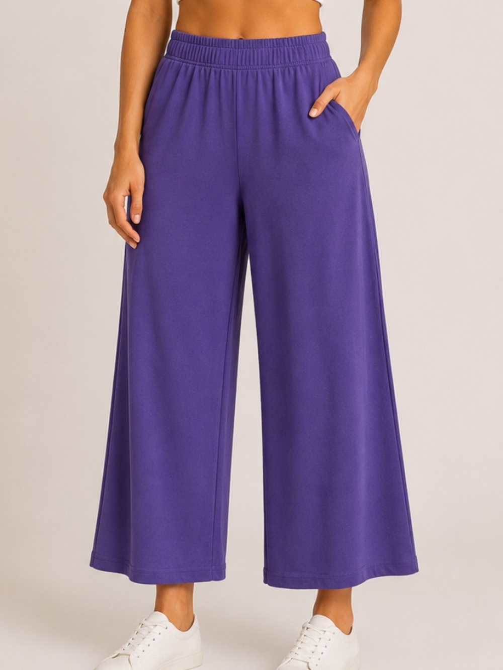 Brian Bailey - Wide-Leg Cropped Jersey Pants - SzM